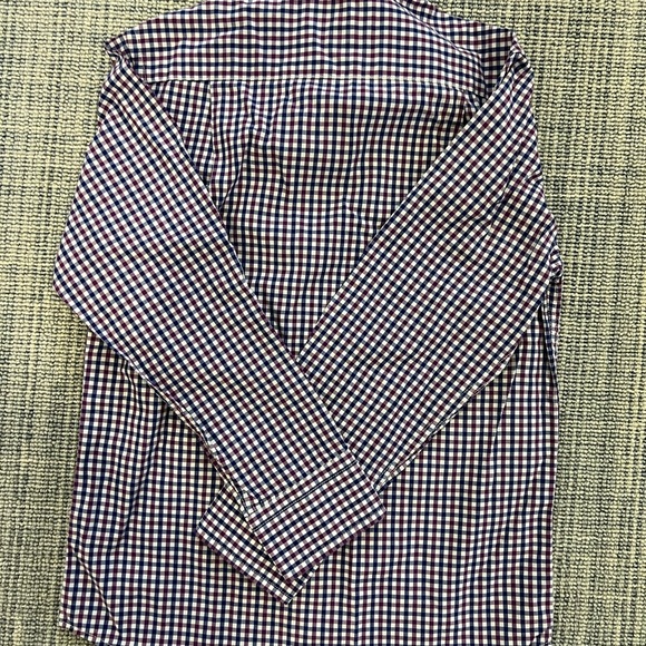 Gorgeous Boys Blue and Purple Check Button Down, Size 7. - Picture 3 of 4